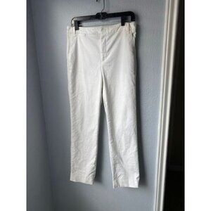 VINCE Women's Dress Pants Size 8 Ivory Cotton Blend Straight Leg Dress Pants